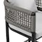 Armen Living Felicia Outdoor Patio Bar Stool in Aluminum with Gray Rope and Cushions 840254333116 - alternate 3